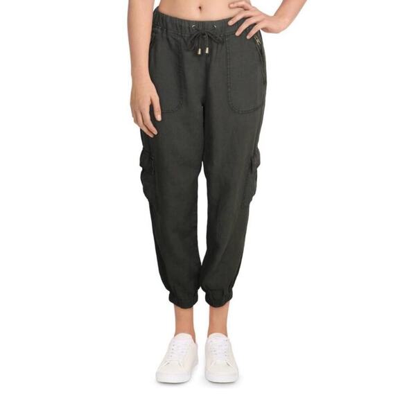 Blank NYC High Rise Linen Cargo Joggers Size 30 - Picture 1 of 6